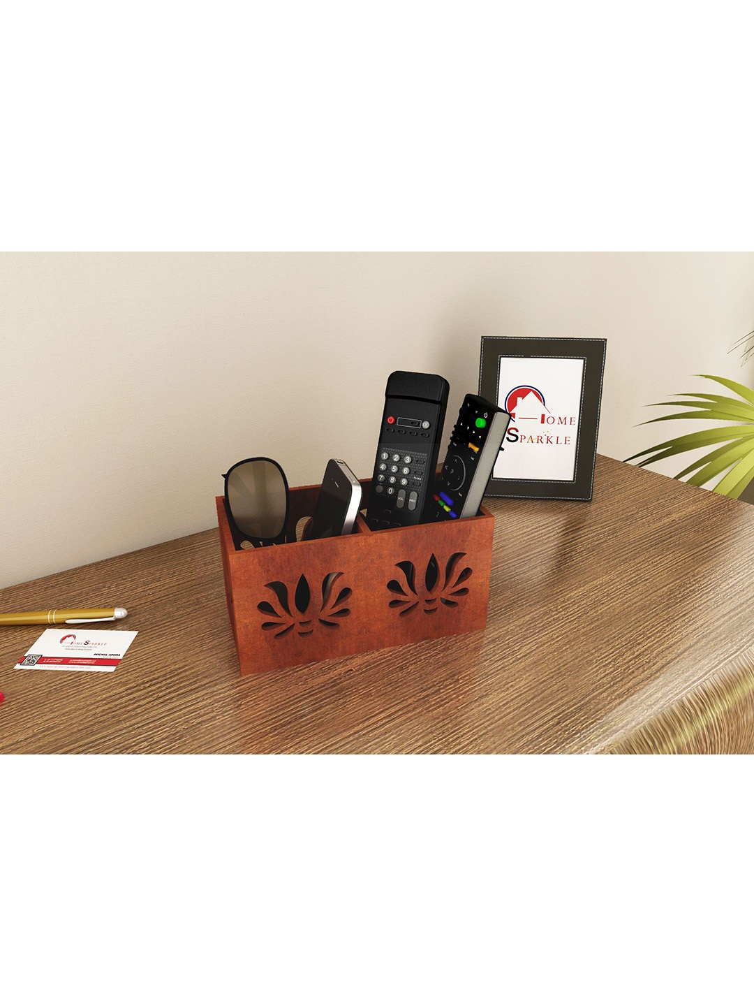 

Home Sparkle Brown Solid Multipurpose Organizer Cum Holder