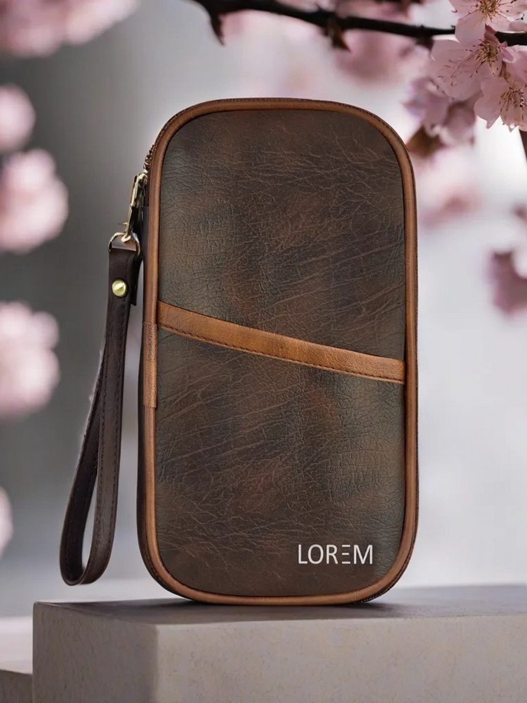 

LOREM Brown Solid Travel Document Organiser