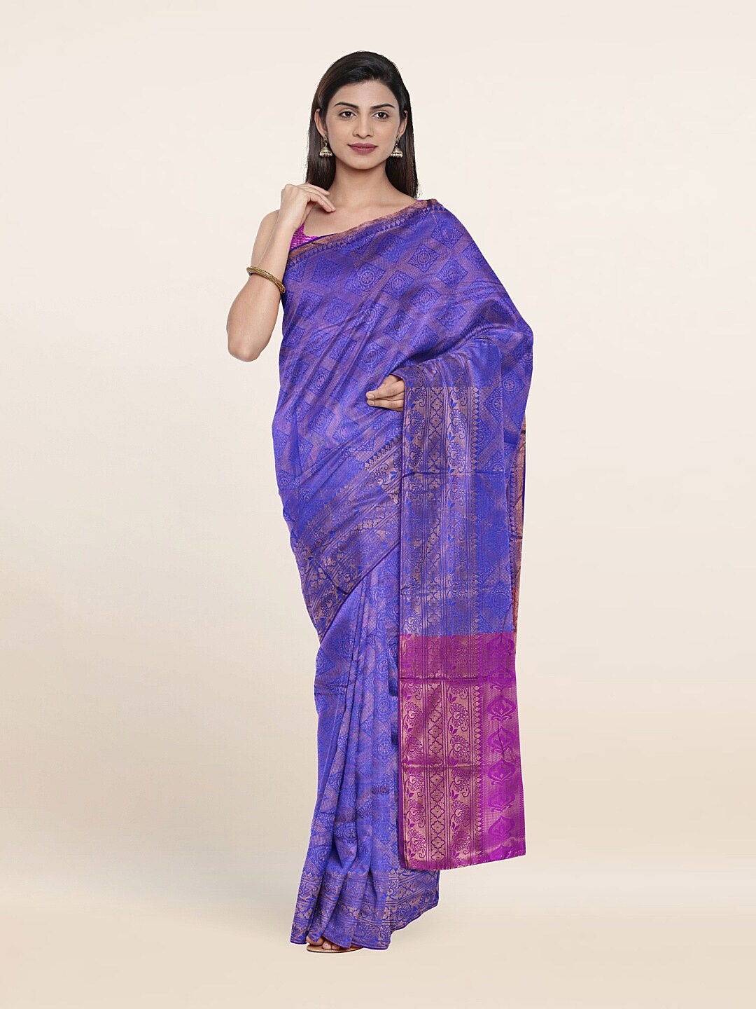 

Pothys Woven Design Saree, Blue