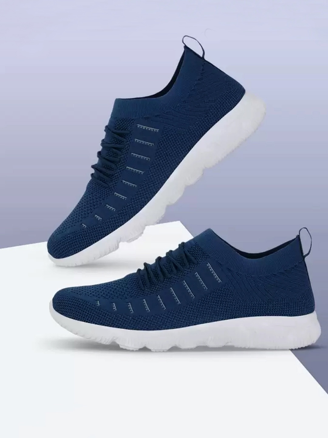 

FAST TRAX Men Blue Woven Design Slip-On Sneakers