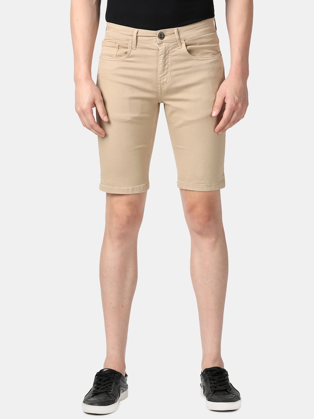 

Llak Jeans Men Khaki Slim Fit Denim Shorts