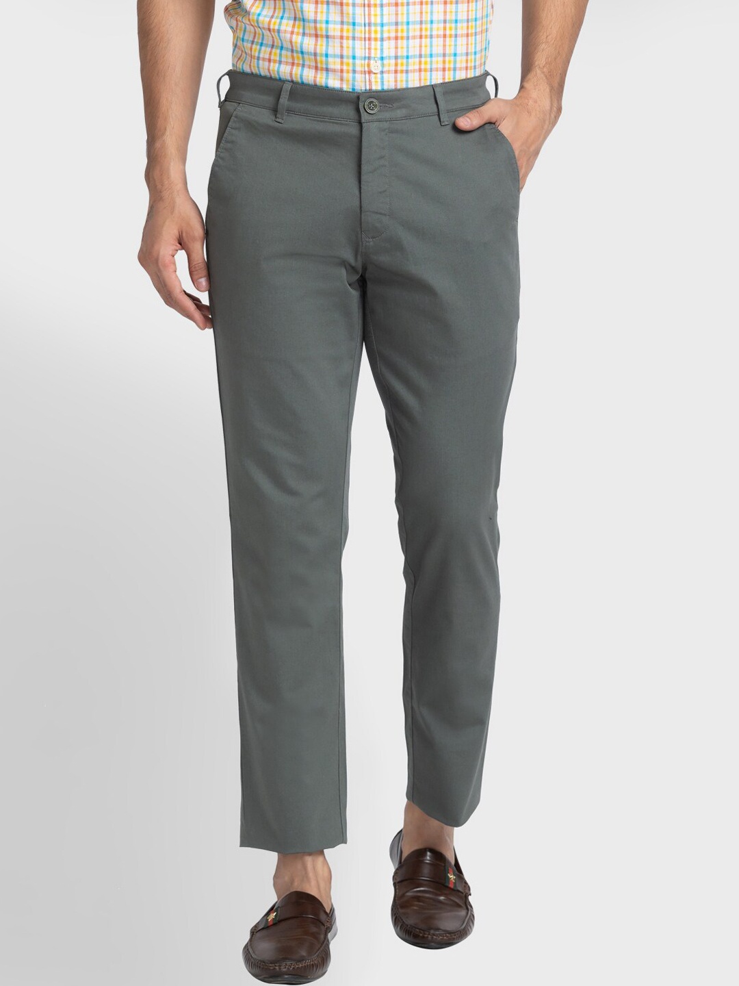 

ColorPlus Men Grey Trousers