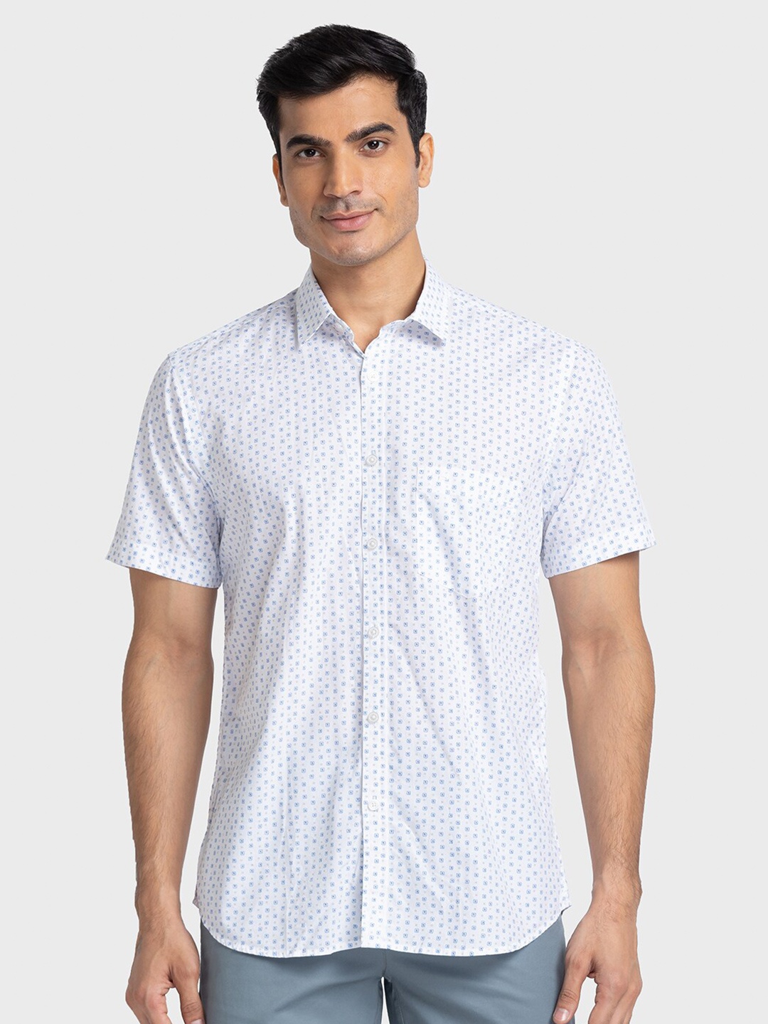 

ColorPlus Men Blue Printed Casual Shirt