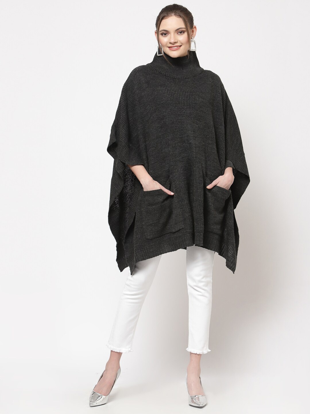 

513 Women Charcoal Longline Shrug