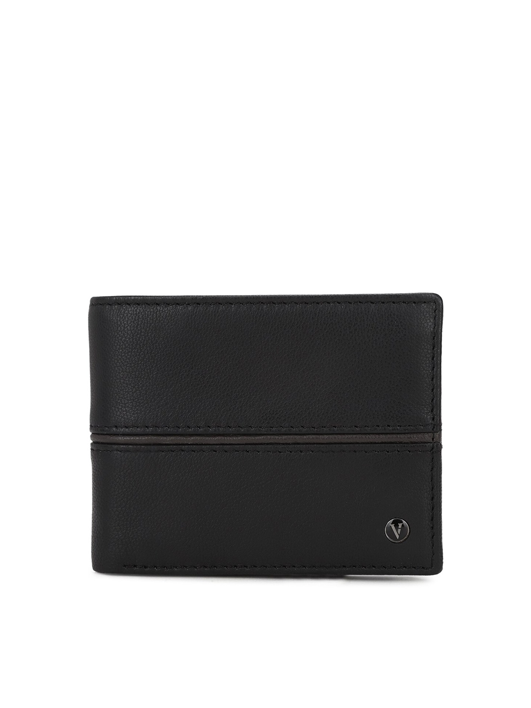 

Van Heusen Men Black Leather Three Fold Wallet