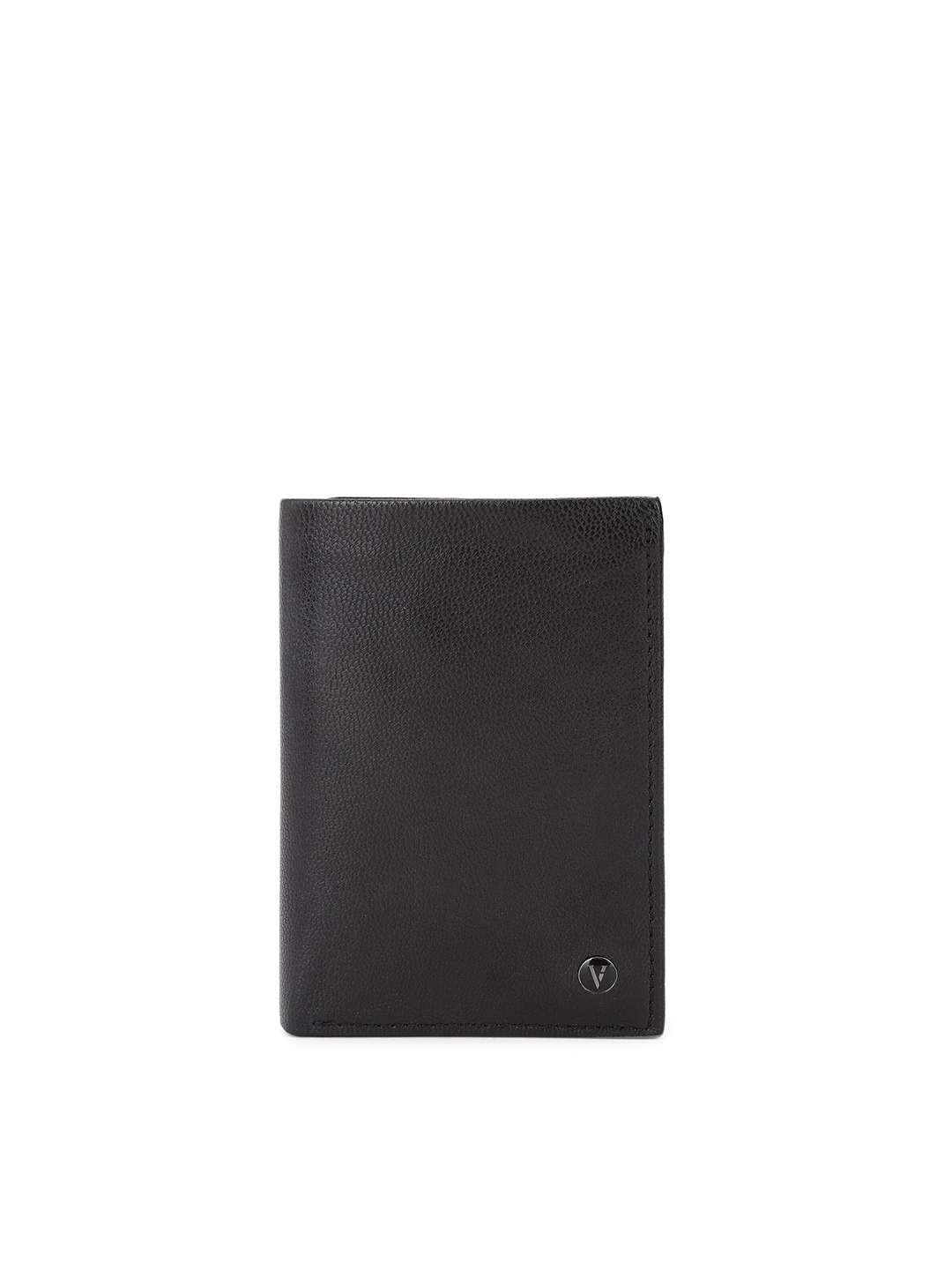 

Van Heusen Men Black Leather Three Fold Wallet with SIM Card Holder