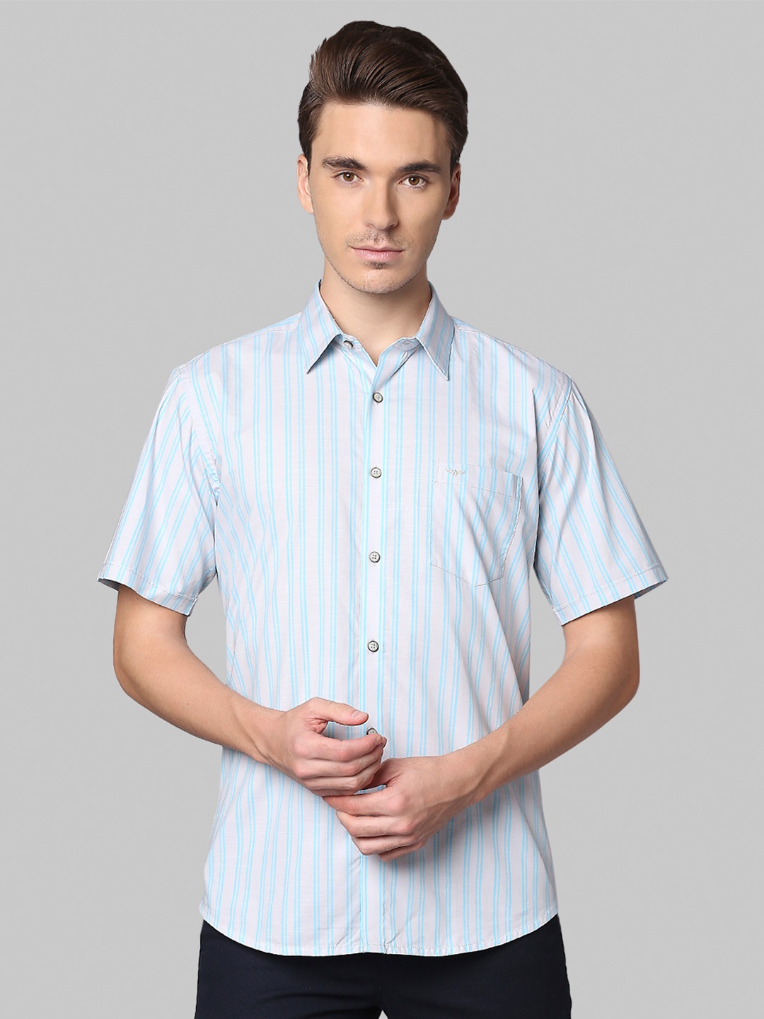 

Park Avenue Men Slim Fit Striped Casual Shirt, Pink