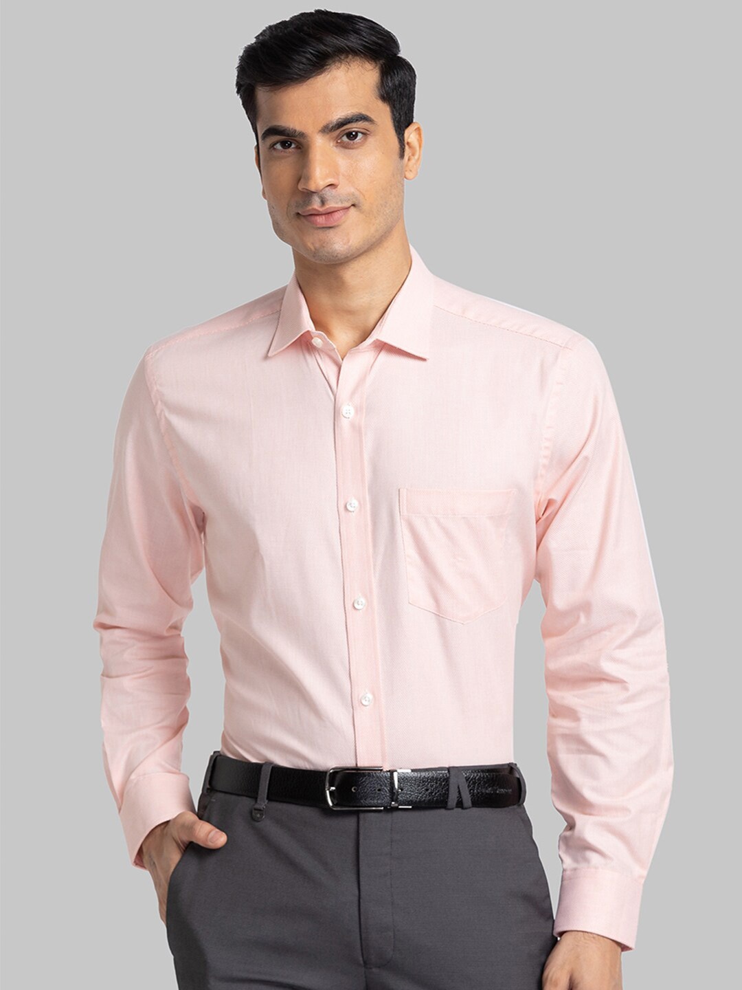 

Park Avenue Men Orange Opaque Formal Shirt