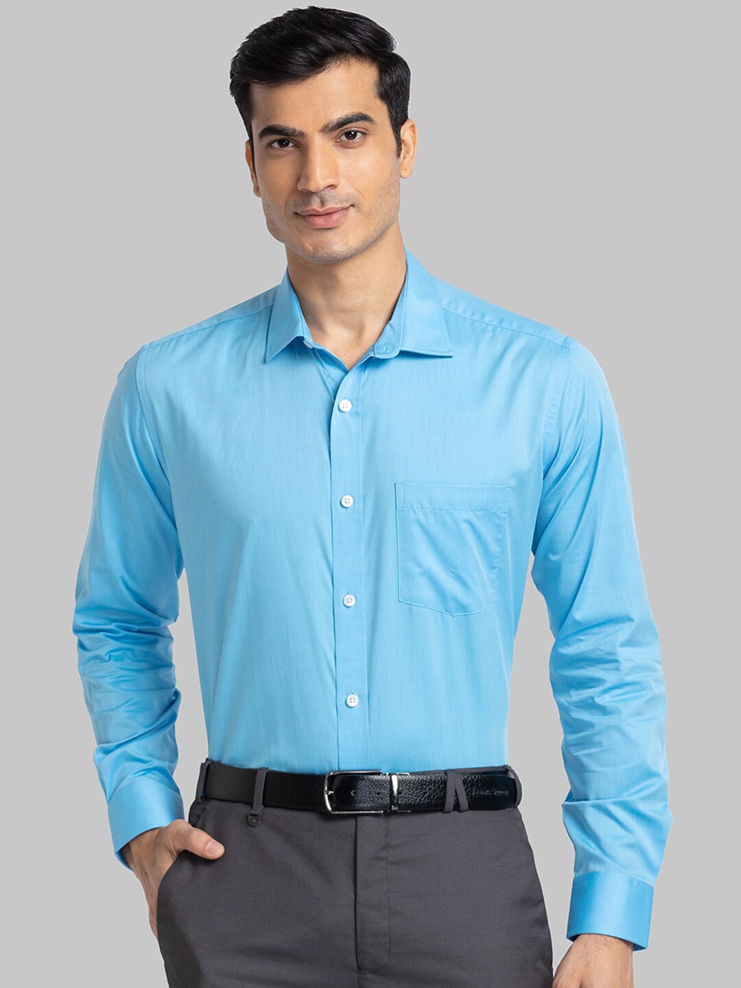 

Park Avenue Men Blue Formal Cotton Shirt