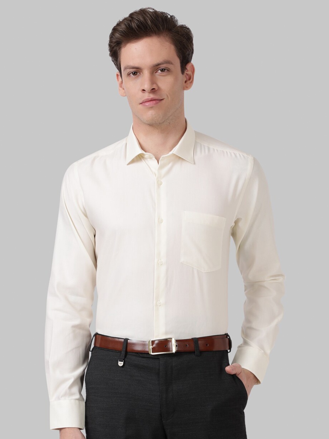 

Park Avenue Men Yellow Slim Fit Formal Shirt