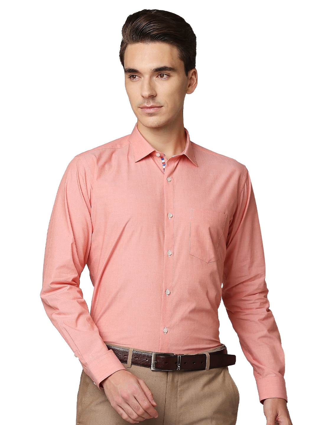 

Park Avenue Men Orange Slim Fit Formal Shirt