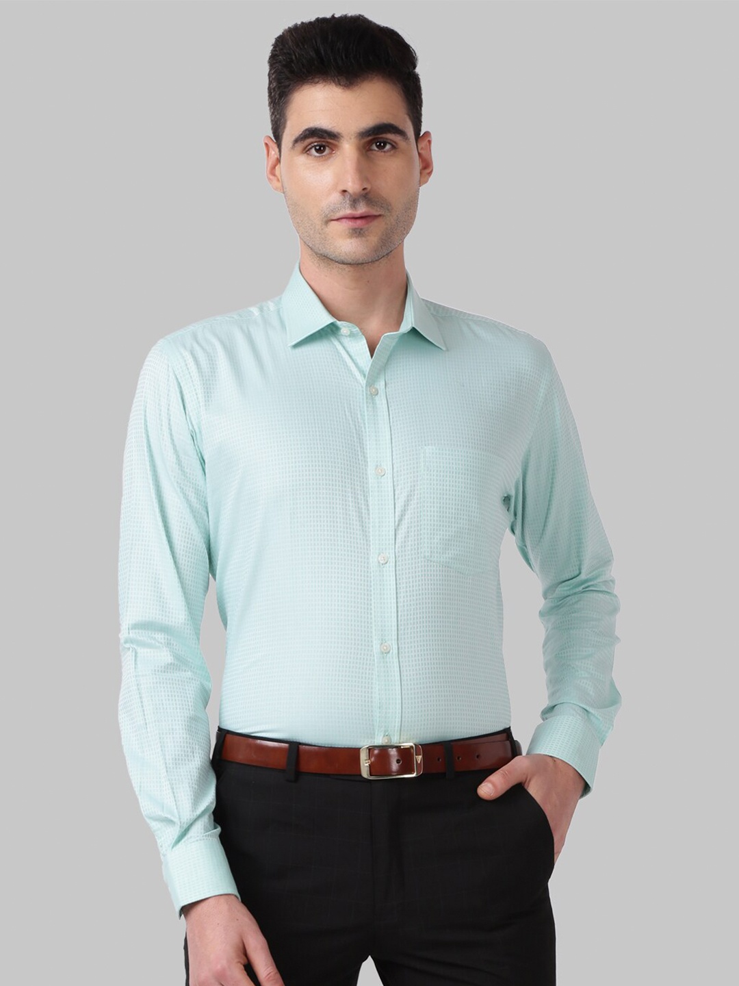 

Park Avenue Men Green Slim Fit Formal Shirt