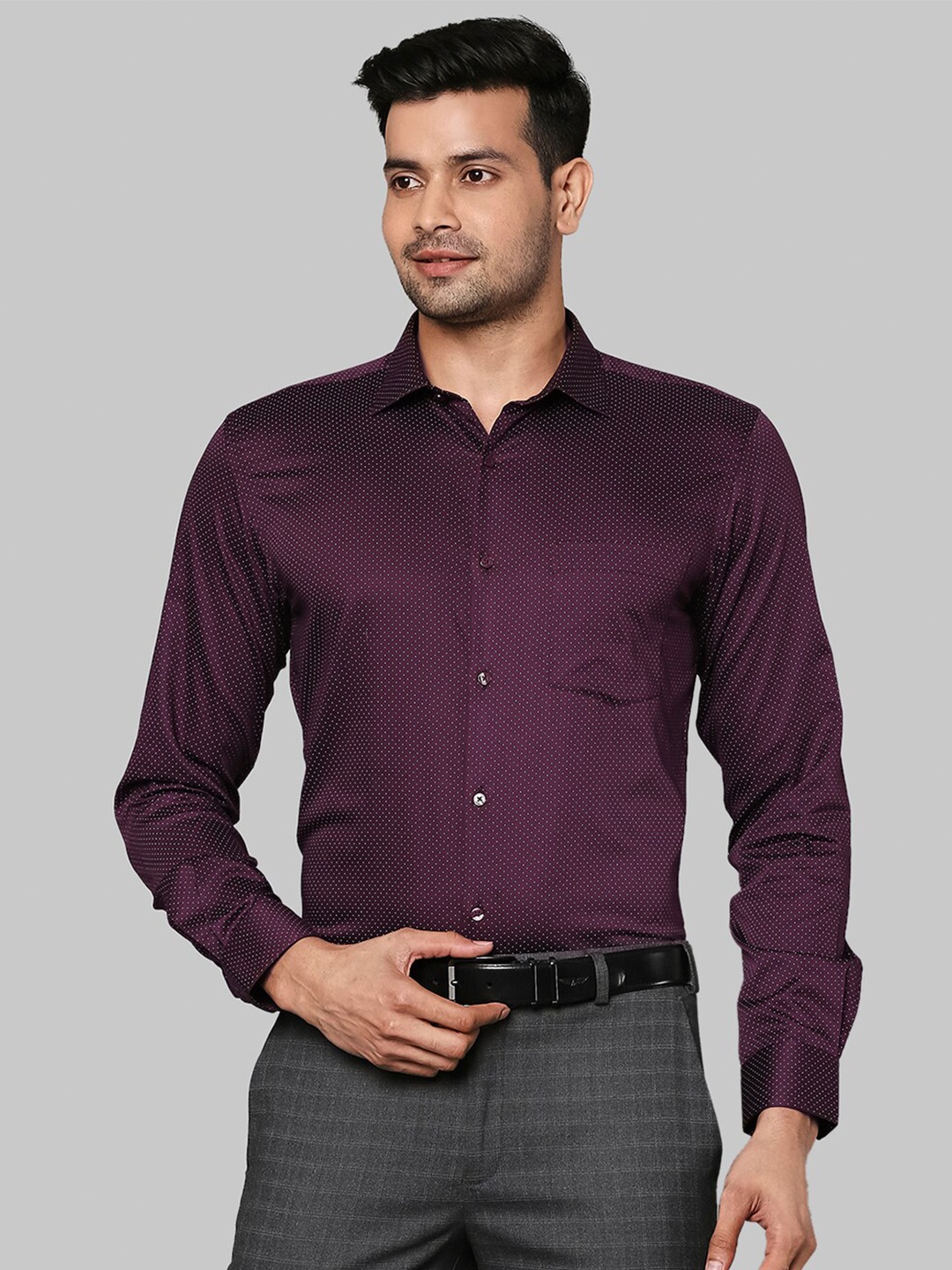 

Park Avenue Men Purple Slim Fit Formal Shirt