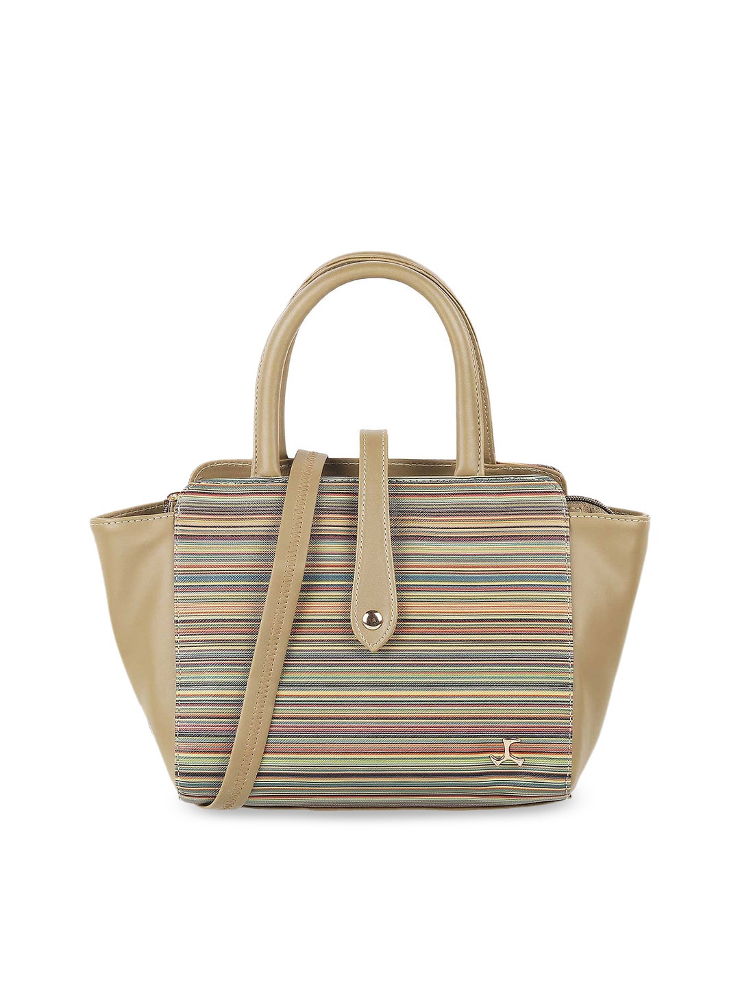 

Mochi Green Striped Swagger Tote Bag