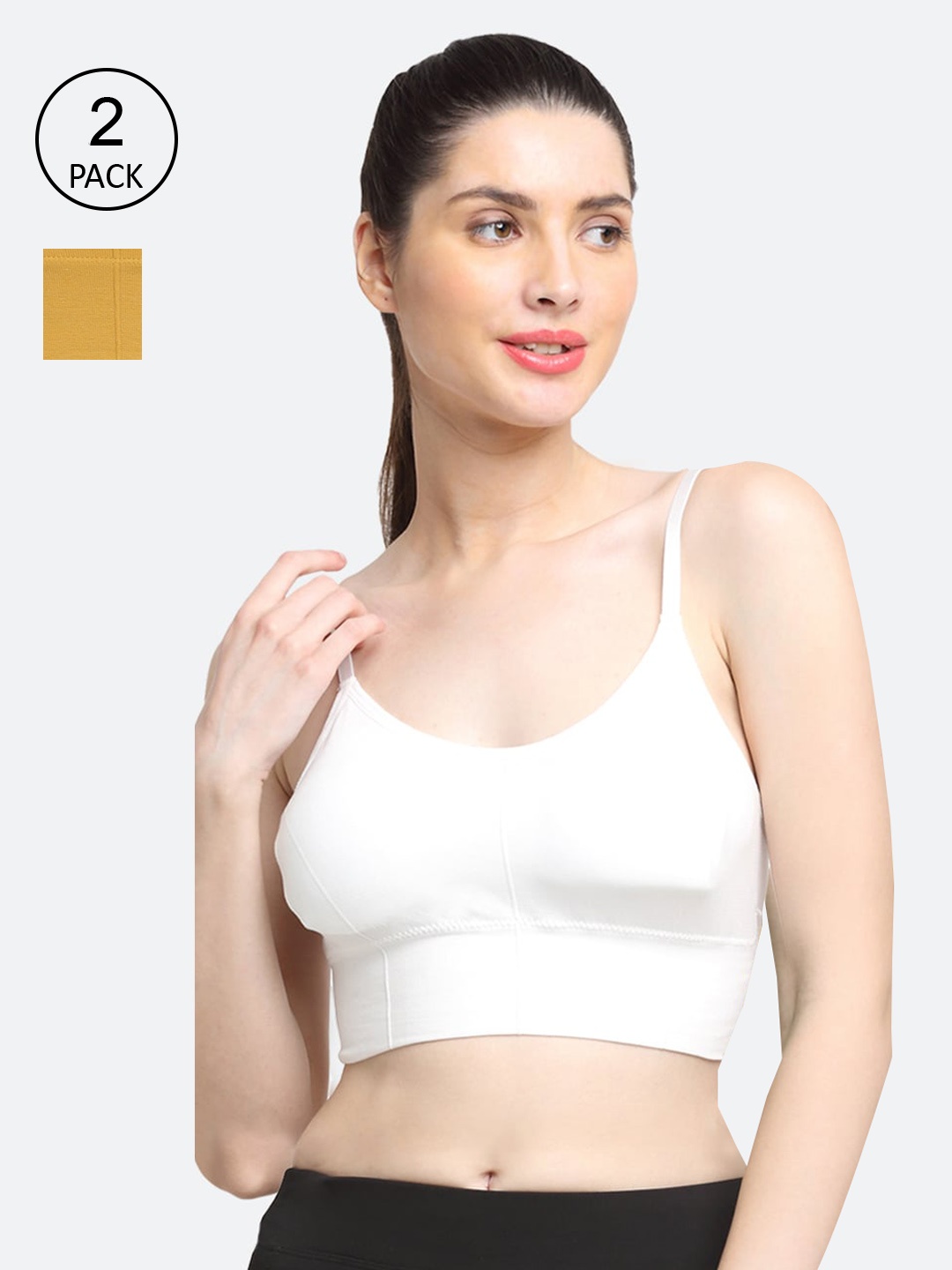 

Friskers Women Pack of 2 Bra, White