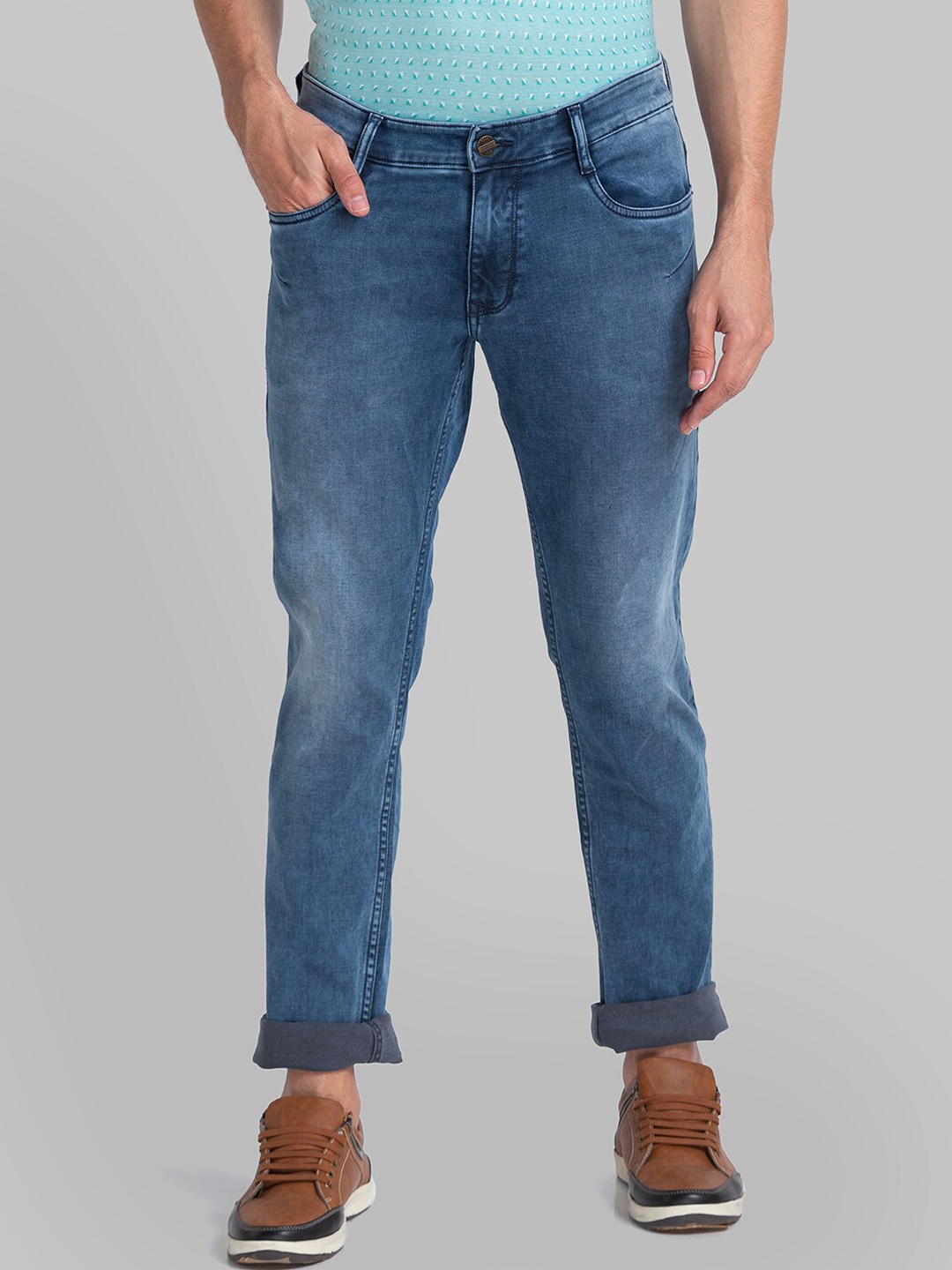 

Parx Men Blue Tapered Fit Light Fade Jeans