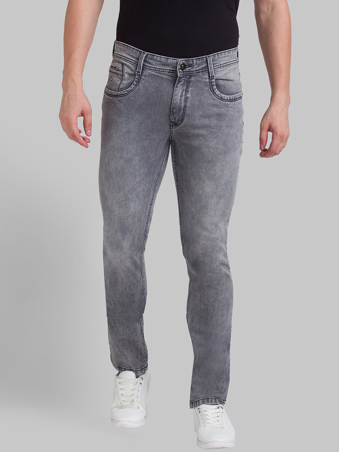 

Parx Men Grey Tapered Fit Heavy Fade Jeans