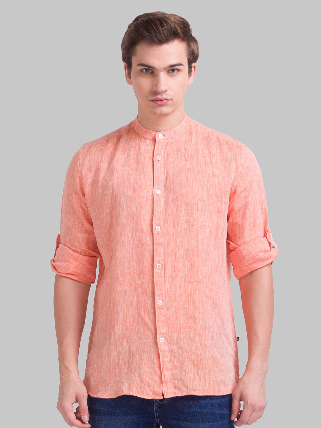 

Parx Men Orange Regular Fit Casual Shirt