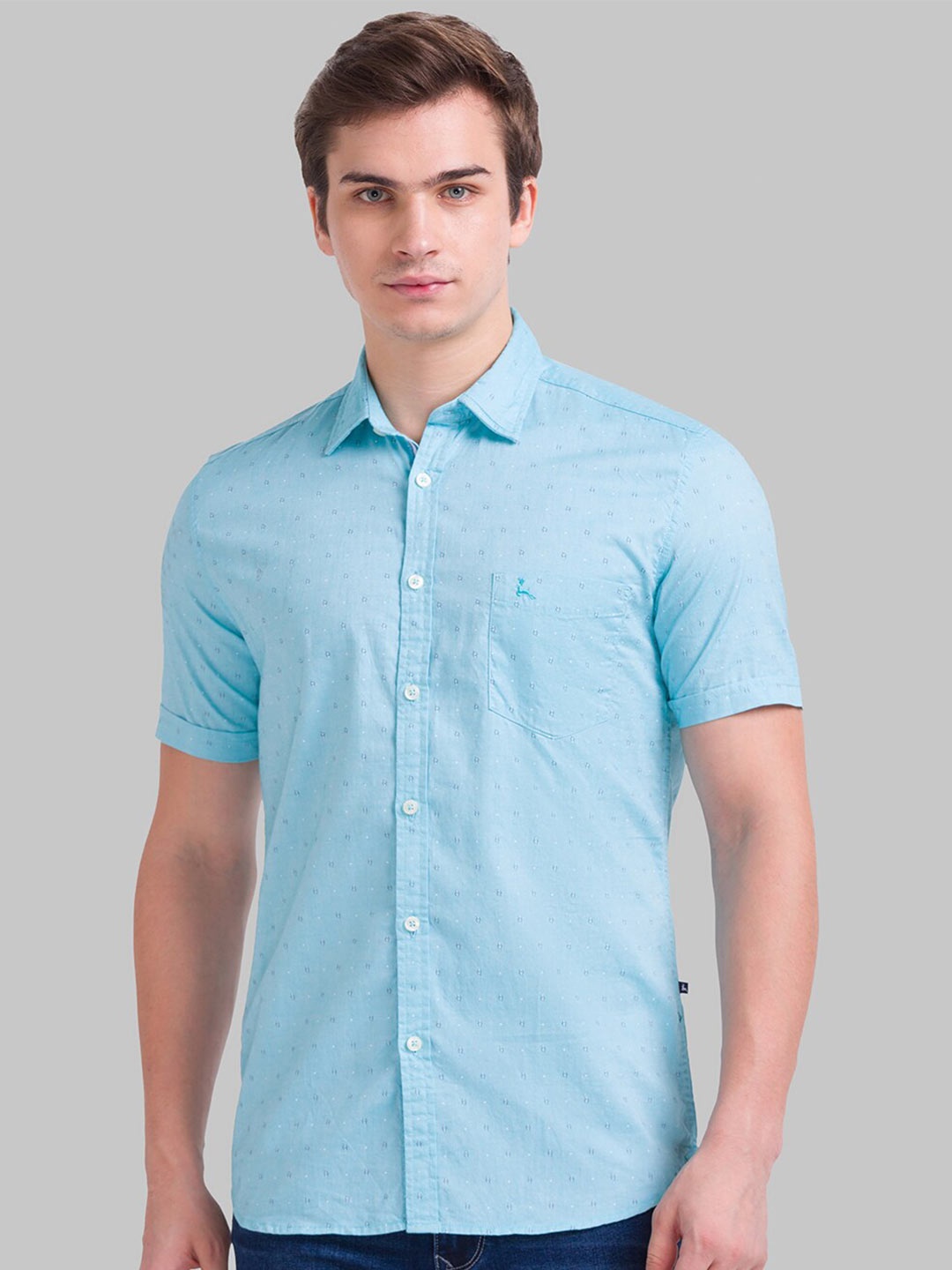 

Parx Men Slim Fit Casual Shirt, Blue