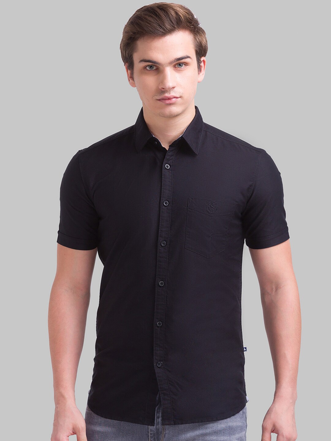 

Parx Men Black Slim Fit Casual Shirt