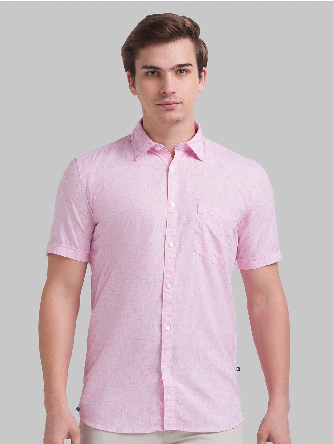 

Parx Men Pink Slim Fit Casual Shirt