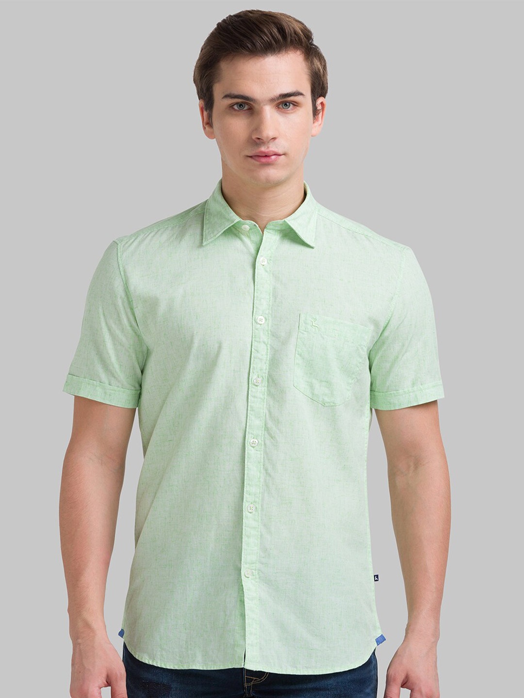 

Parx Men Blue Slim Fit Casual Shirt