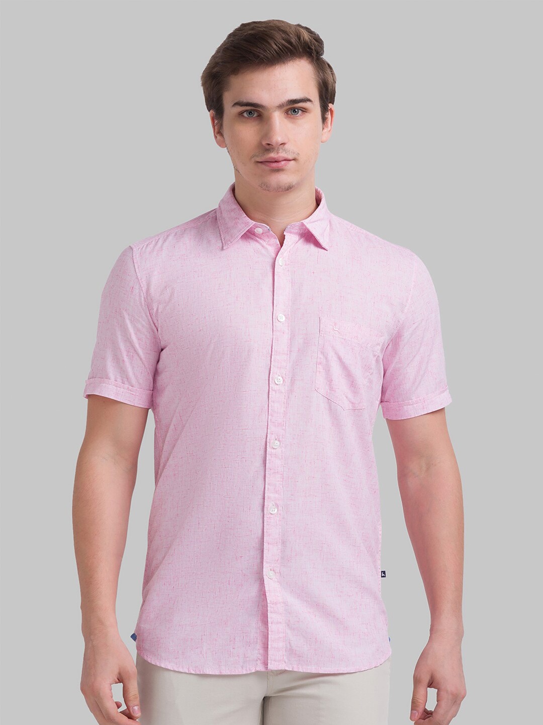 

Parx Men Slim Fit Casual Shirt, Pink