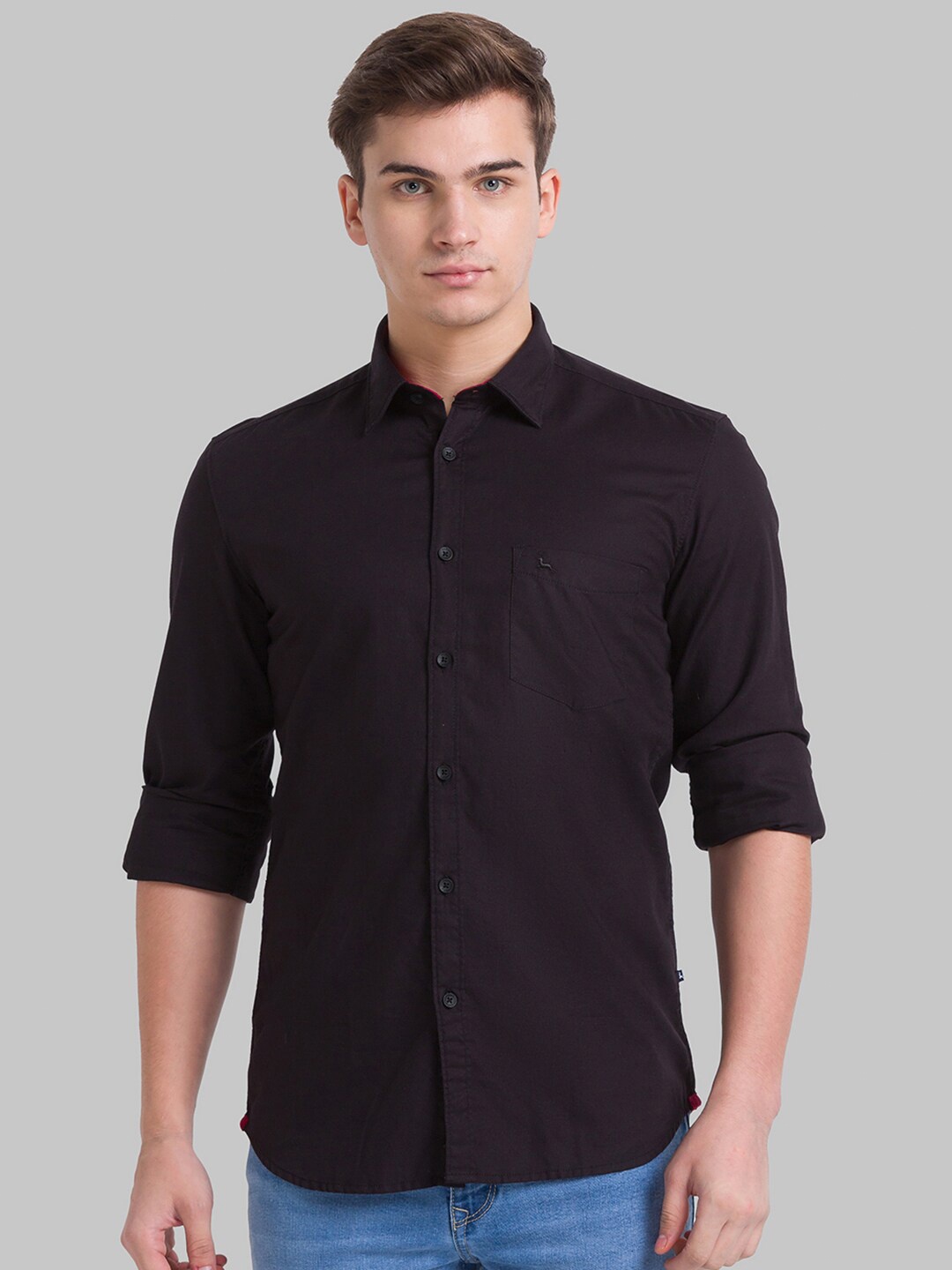 

Parx Men Black Slim Fit Casual Shirt