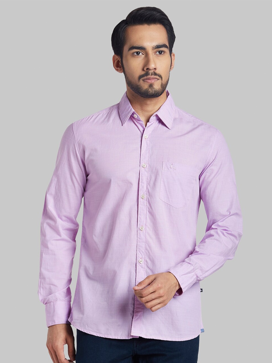 

Parx Men Purple Slim Fit Casual Shirt