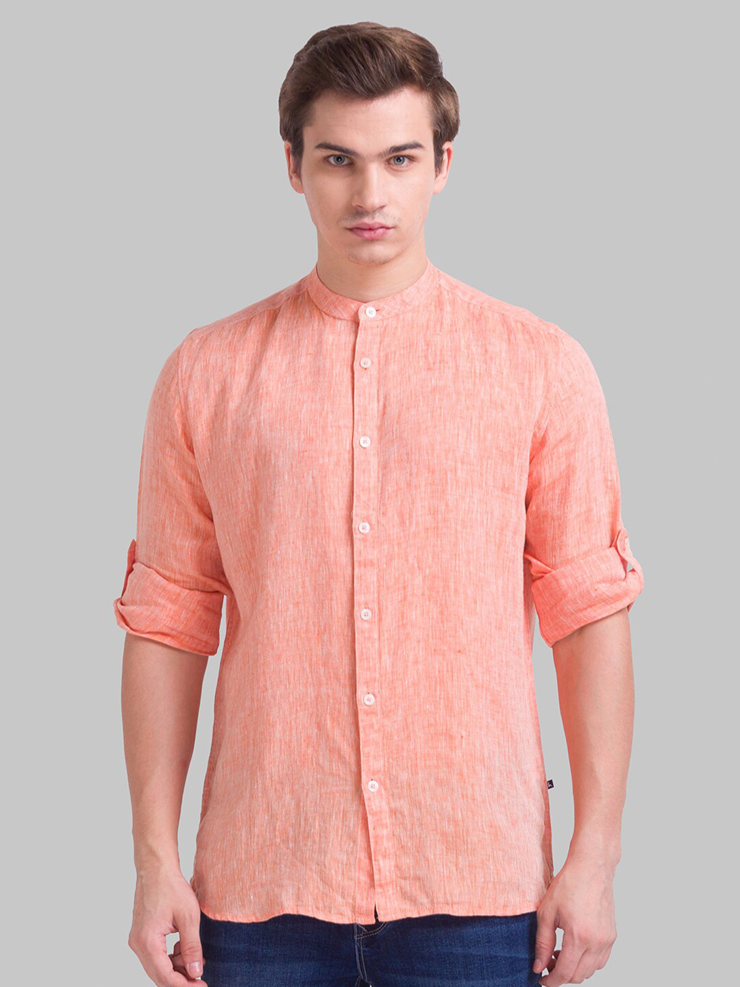

Parx Men Orange Slim Fit Casual Shirt
