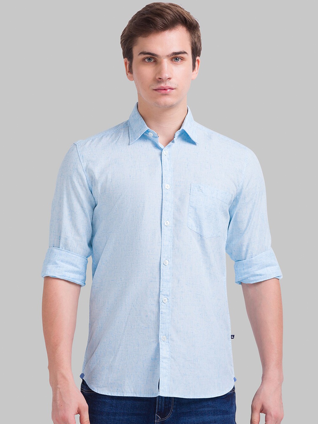 

Parx Men Green Slim Fit Striped Casual Shirt