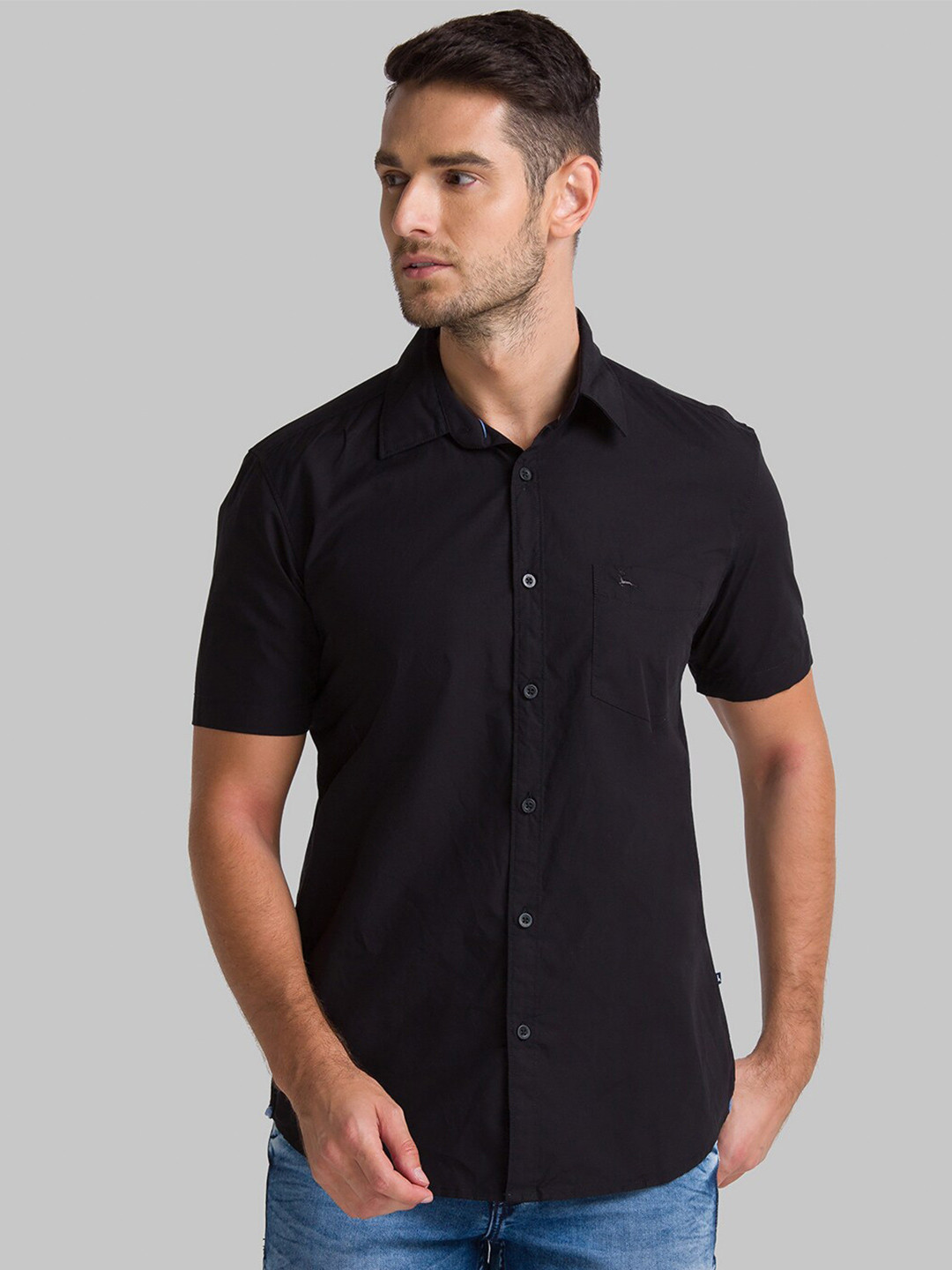 

Parx Men Black Slim Fit Casual Shirt