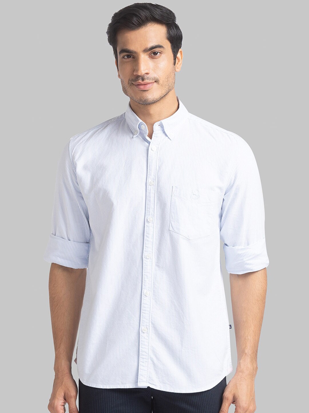 

Parx Men Blue Slim Fit Casual Shirt
