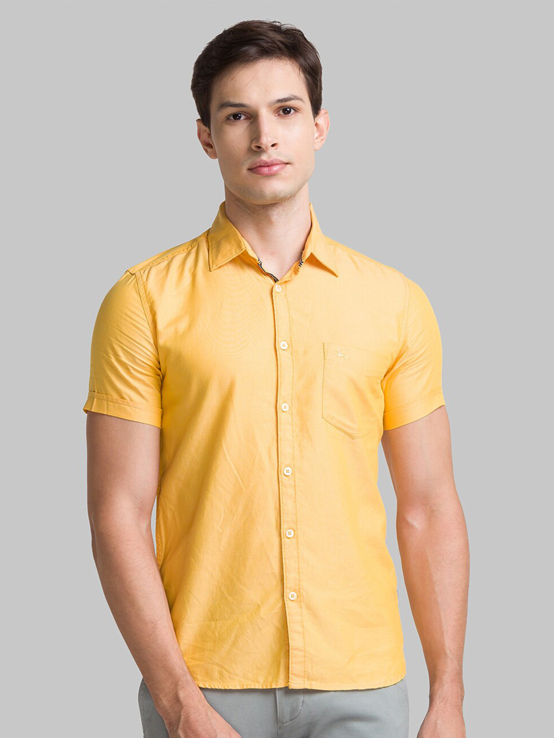

Parx Men Yellow Slim Fit Cotton Casual Shirt
