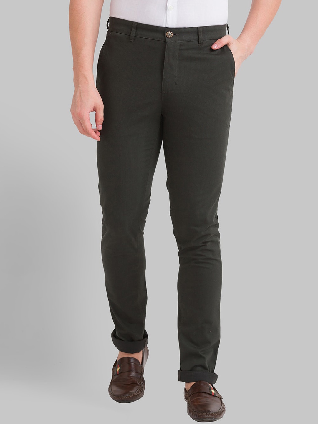 

Parx Men Green Slim Fit Trousers