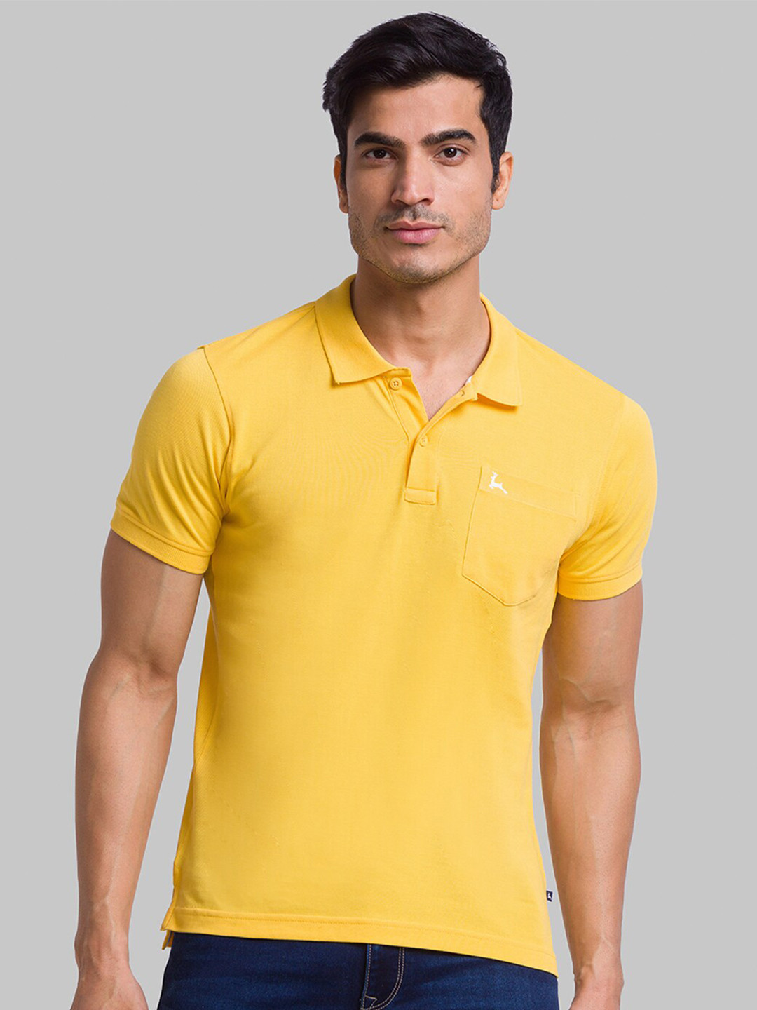 

Parx Men Yellow Polo Collar T-shirt