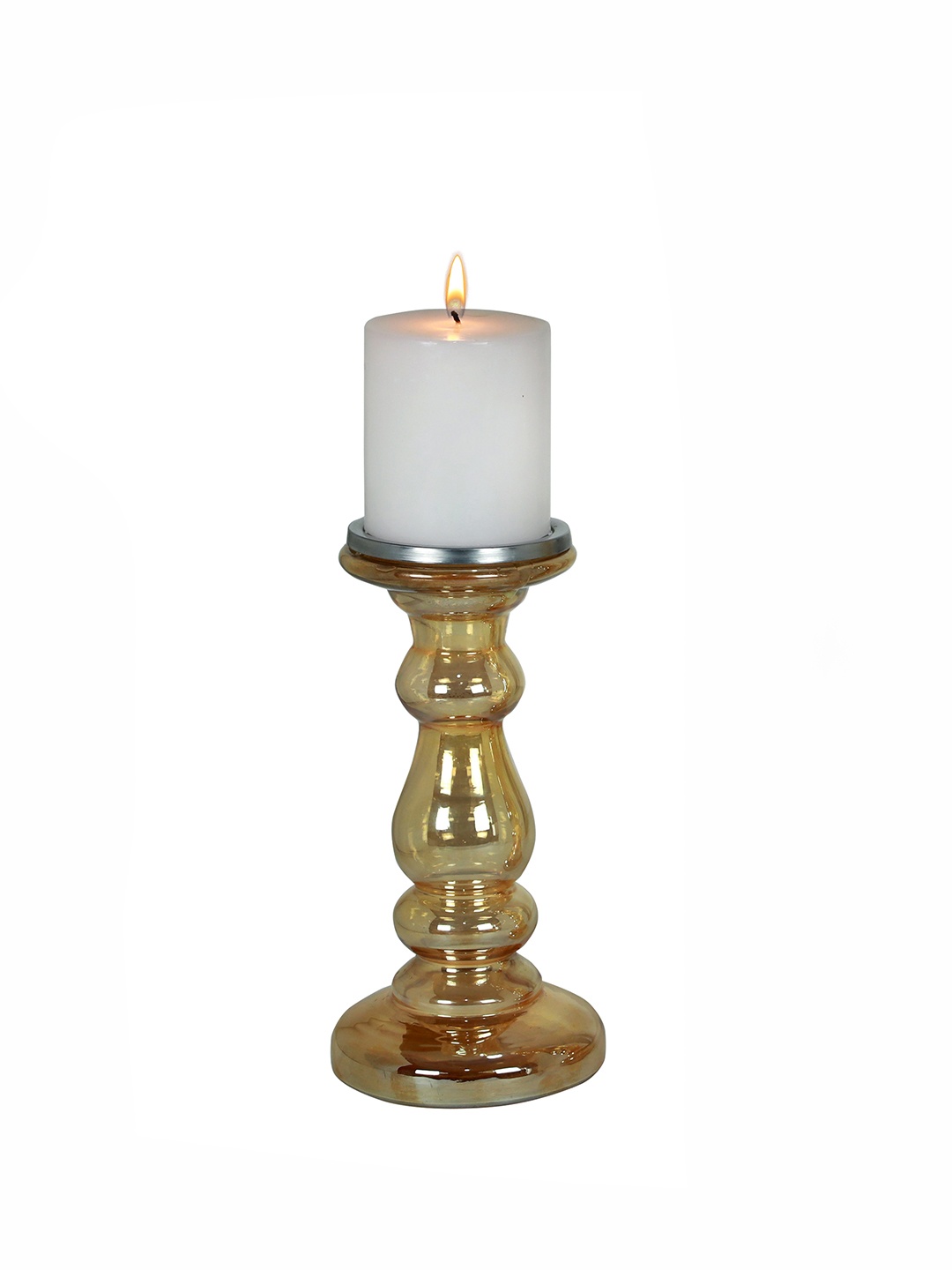 

AWAAS DECOR Brown Solid Pillar Candle Holder