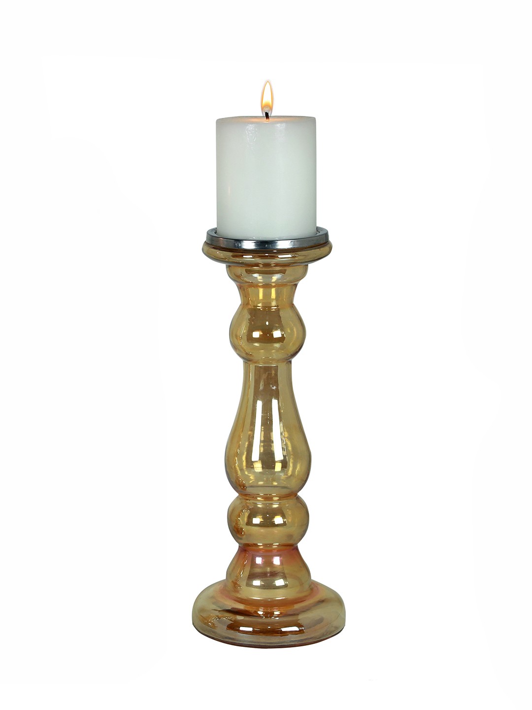 

AWAAS DECOR Brown Solid Pillar Candle Holder