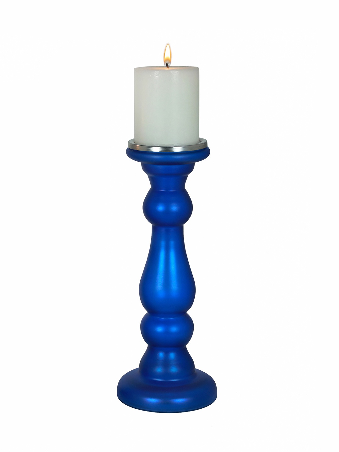 AWAAS DECOR Navy Blue Solid Large Candle Holder