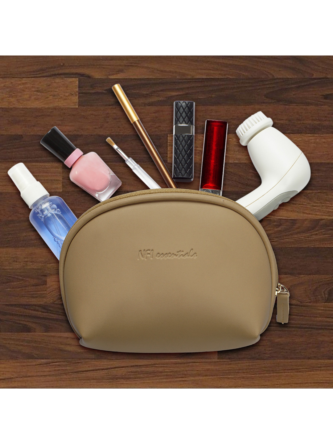 

NFI essentials Women Cream Solid Cosmetic Pouch