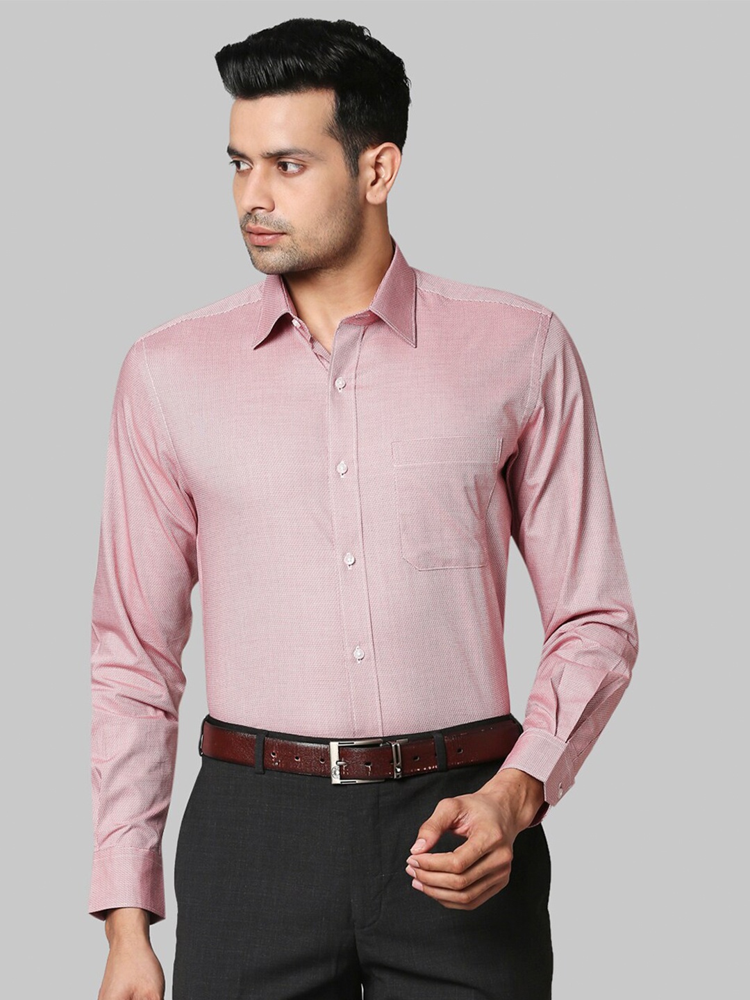 

Raymond Men Pink Printed Formal Shirt