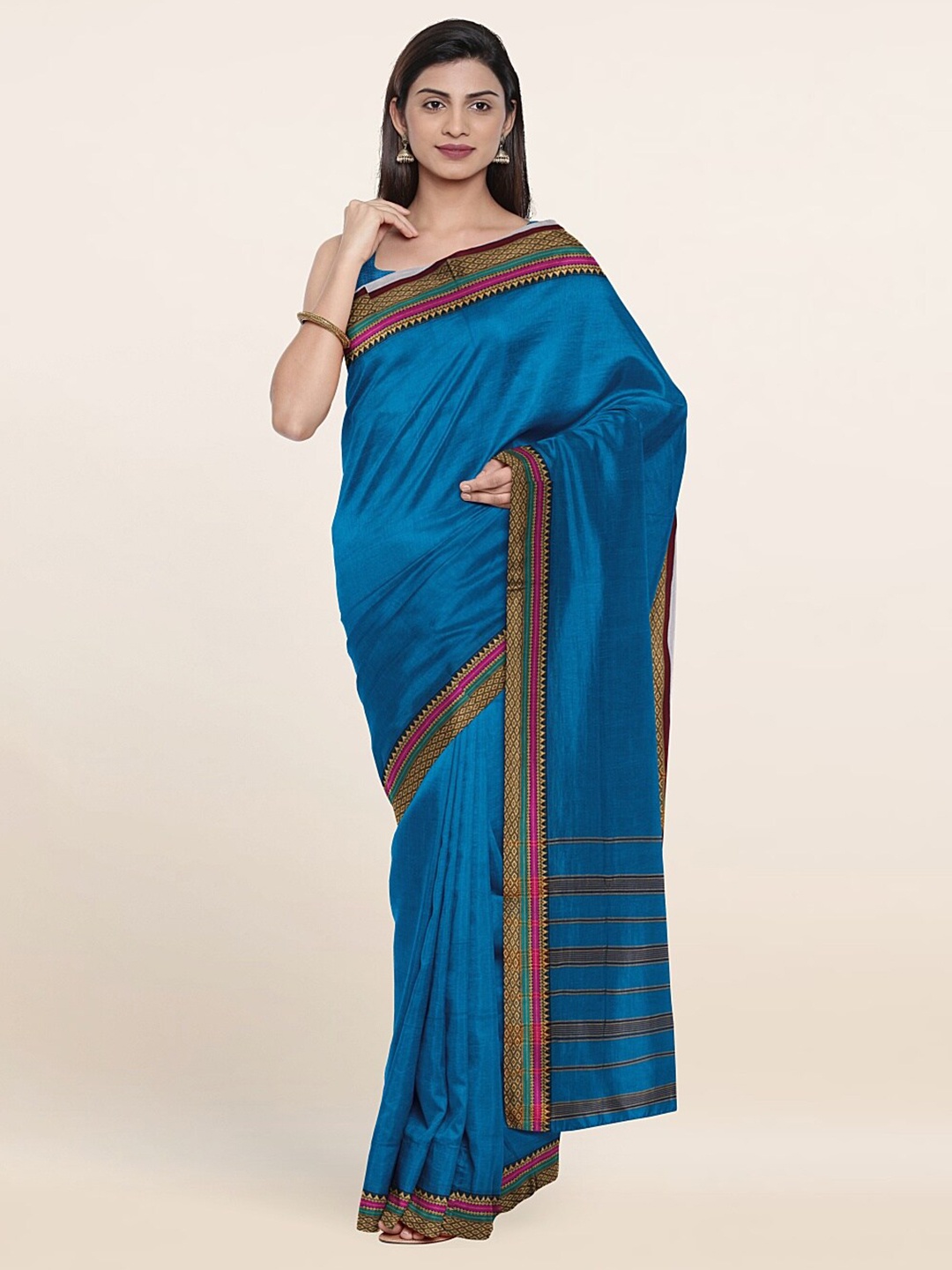 

Pothys Pure Cotton Saree, Blue