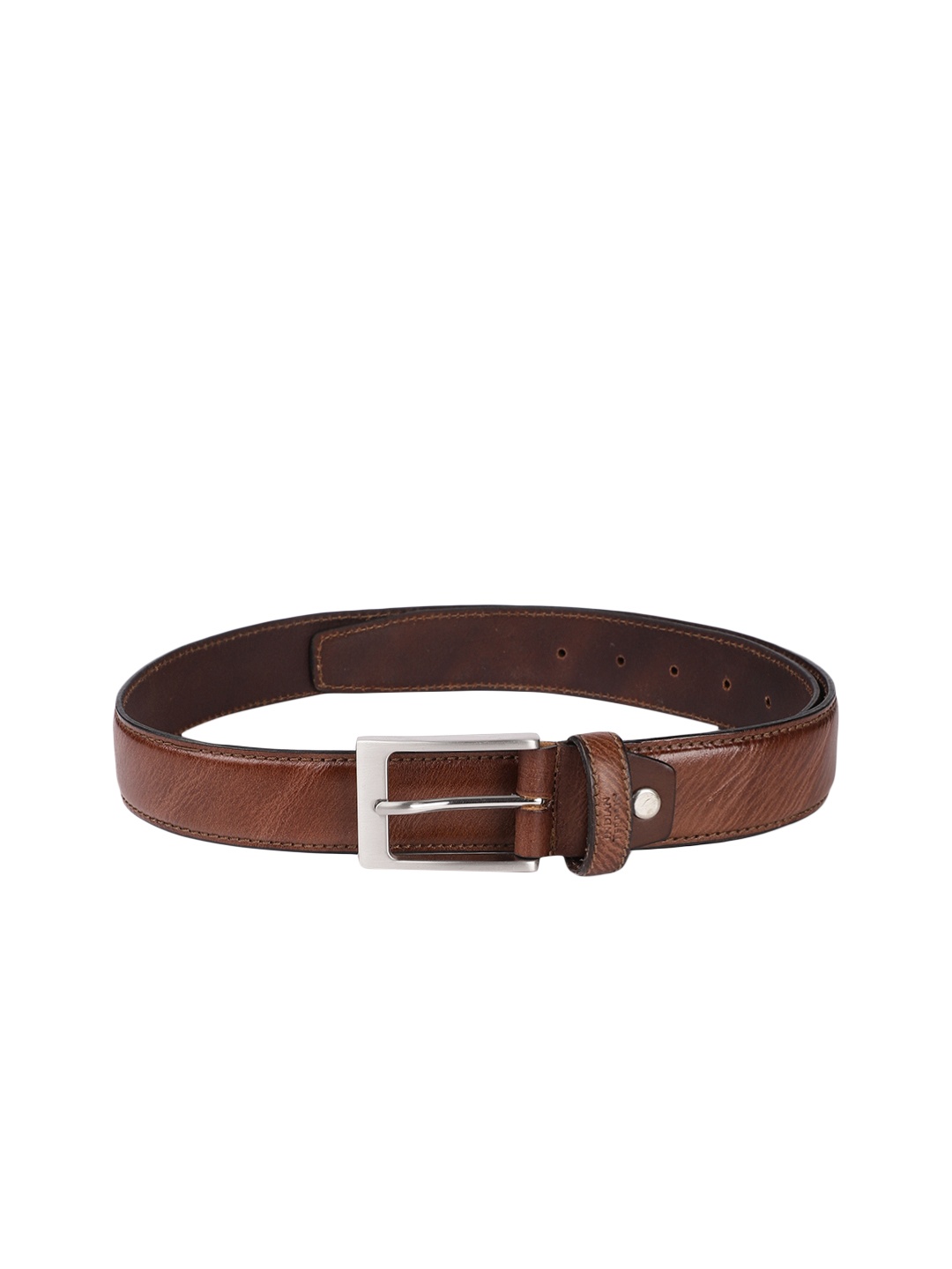 

Indian Terrain Men Tan Brown Solid Leather Formal Belt