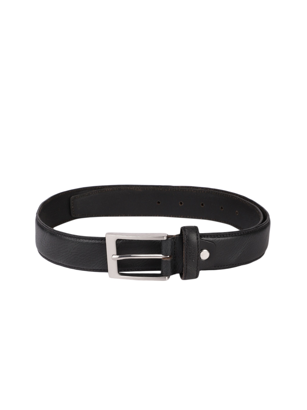 

Indian Terrain Men Black Solid Leather Formal Belt