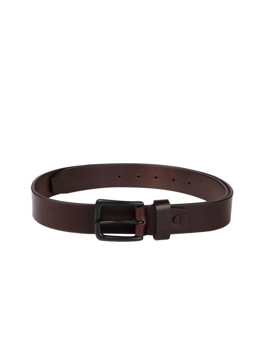 

Indian Terrain Men Coffee Brown Leather Belt