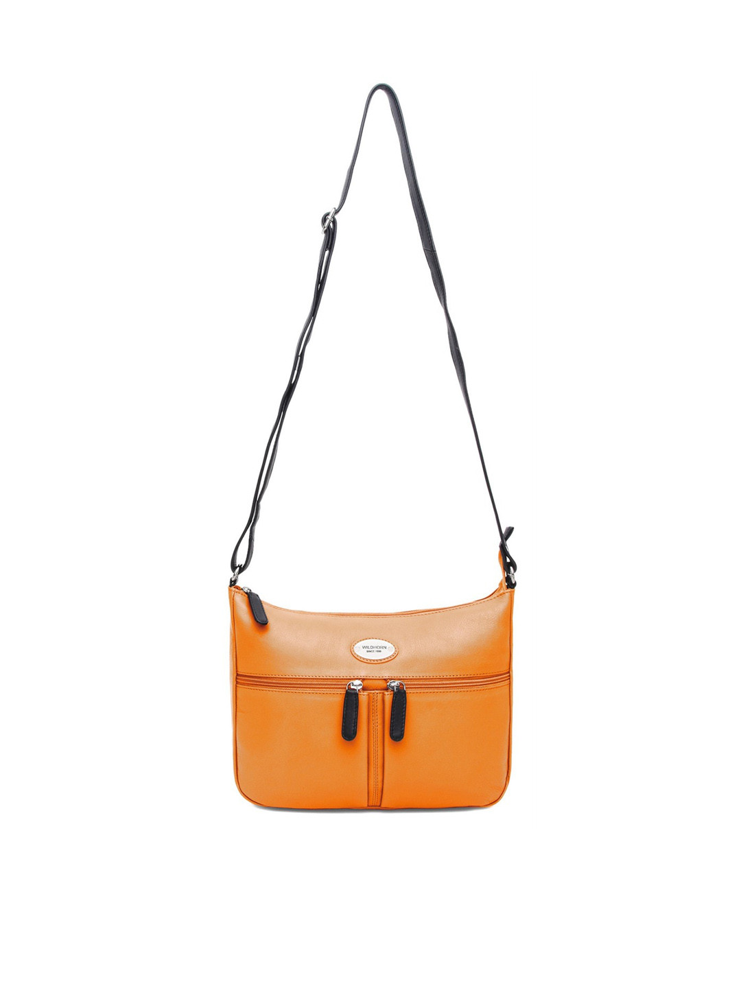 

WildHorn Women Yellow Leather Structured Sling Bag
