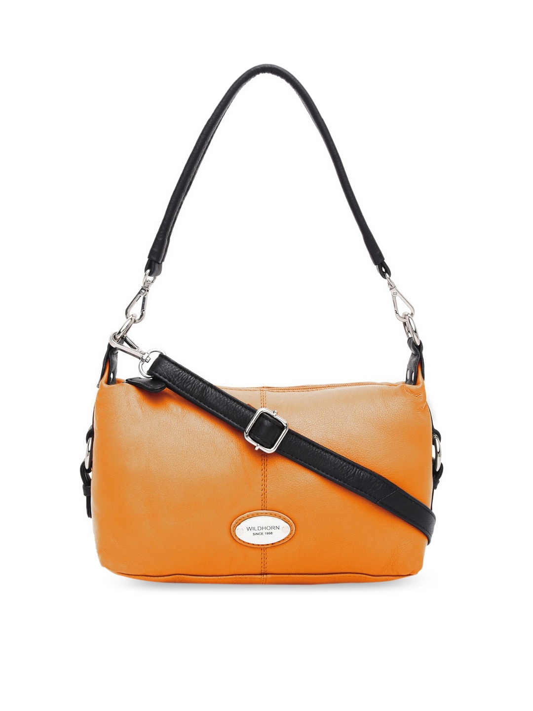 

WildHorn Women Yellow Leather Structured Shoulder Bag