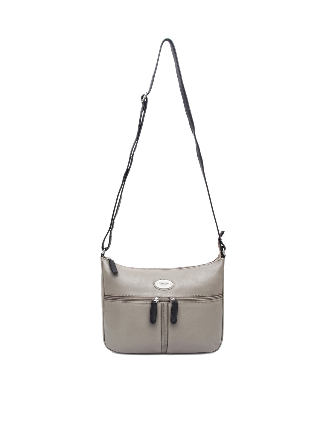 

WildHorn Grey Modern & Stylish Crossbody Leather Structured Sling Bag with Quilted