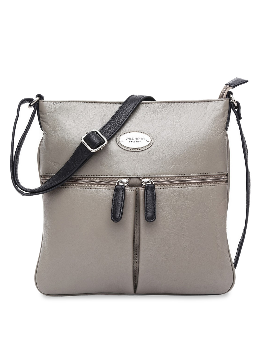 

WildHorn Grey Leather Swagger Sling Bag