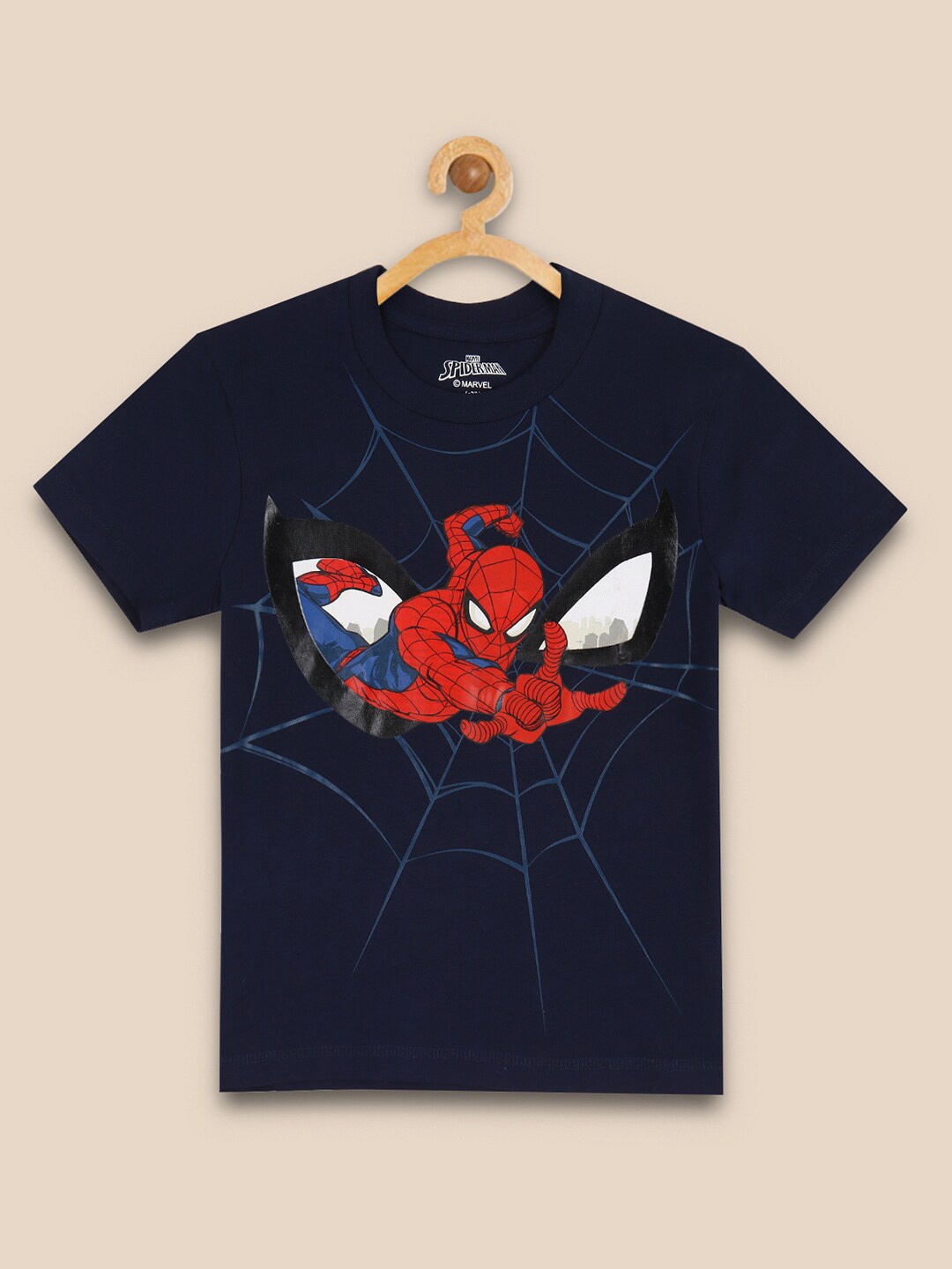 

Kids Ville Boys Blue Spider-Man Printed T-shirt
